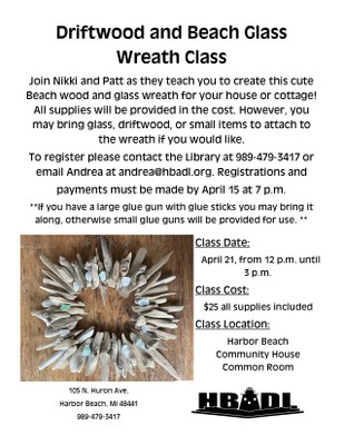 Driftwood and Beach Glass Wreath Class